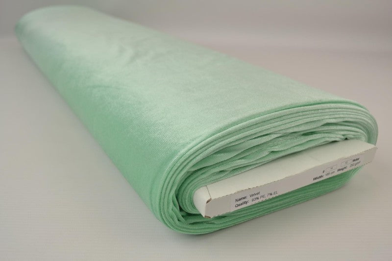 PASTELLGRØNN VELOUR MED STREKK