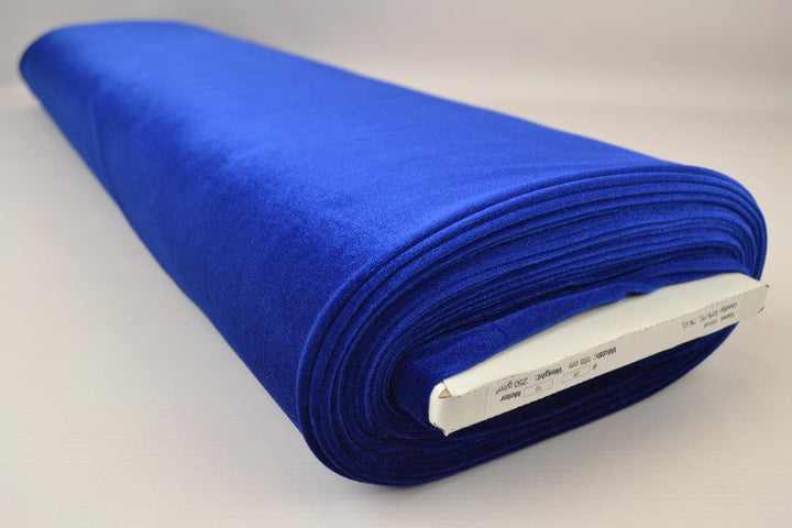 MØRKEBLÅ VELOUR MED STREKK