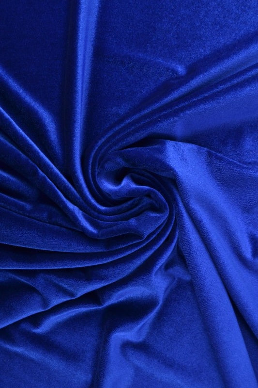 MØRKEBLÅ VELOUR MED STREKK