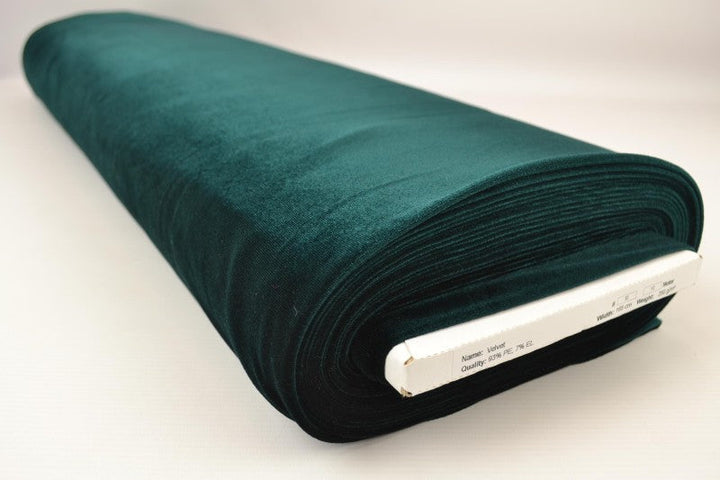 MØRKEGRØNN VELOUR MED STREKK