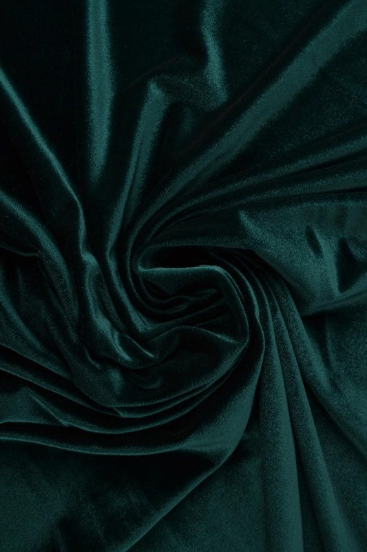 MØRKEGRØNN VELOUR MED STREKK