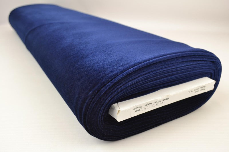 NAVY VELOUR MED STREKK