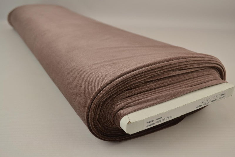 TAUPE VELOUR MED STREKK