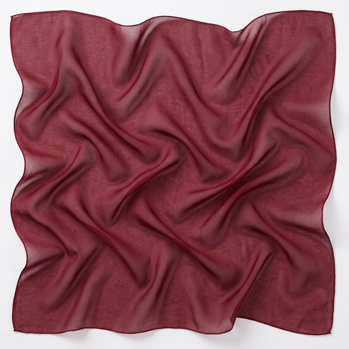 VINRØDT SILKE CHIFFON STOFF